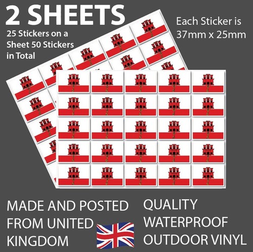 Gibraltar flag stickers 37 - stickers,