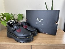 Dr Martens Bethan Lazy Oaf Black Leather Quad Platform Shoes UK 4 EU 37 US L 6