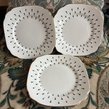 3 Vintage ROSLYN CHINA Ermine