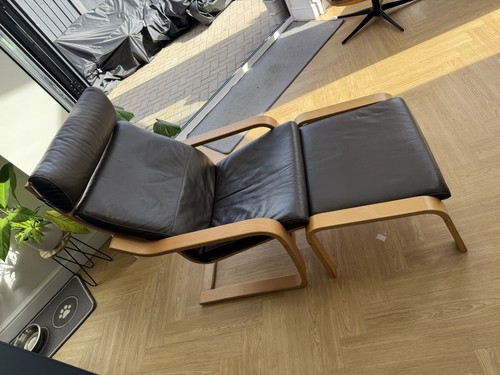 Ikea poang leather chair - poang,