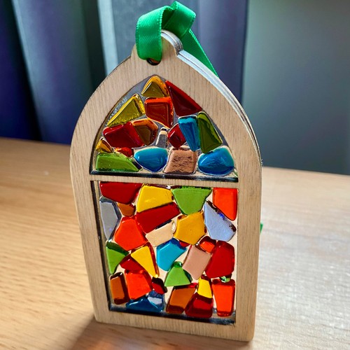 Stained glass effect church - glass,