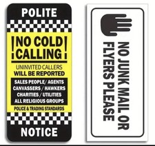 No Junk Mail, No Cold Callers