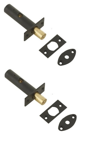 2no black rack bolt door - 2no,
