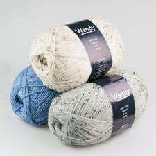Wendy with Wool Tweed Aran 400g 20% Wool Knitting Yarn - Choice Of Colours