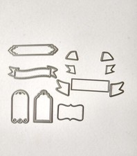 Banners & Tags Dies Assorted Types Die Cutting Cardmaking Dies 12 Pieces