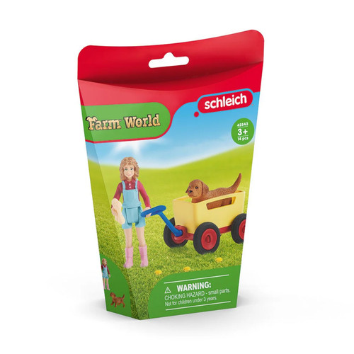 Schleich puppy wagon ride - puppy,