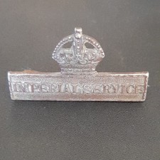 Original Ww1 "IMPERIAL SERVICE " King's Crown Pin Badge