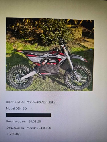 Electric kids dirt bike - bike, 2000w