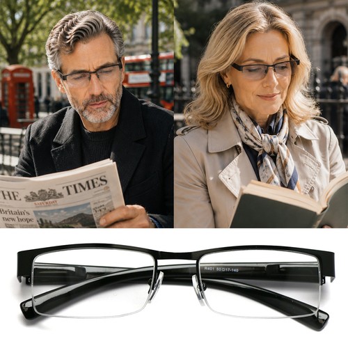 Semi rimless reading glasses - semi-rimless,