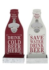 2 xMancave Wall mount Bottle Opener plaque Quirky