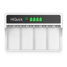 4 Bay - Fast Mains Charger for 9v / PP3 rechargeable Batteries NiMh 1-2 Hour