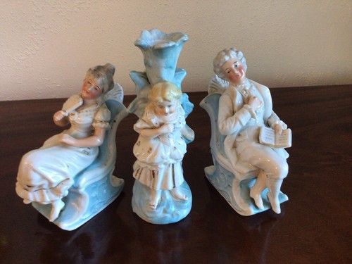 Three victorian figurines - victorian,
