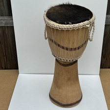 African Djembe Large Hand Carved Wooden Hand Drum Traditional Instrument