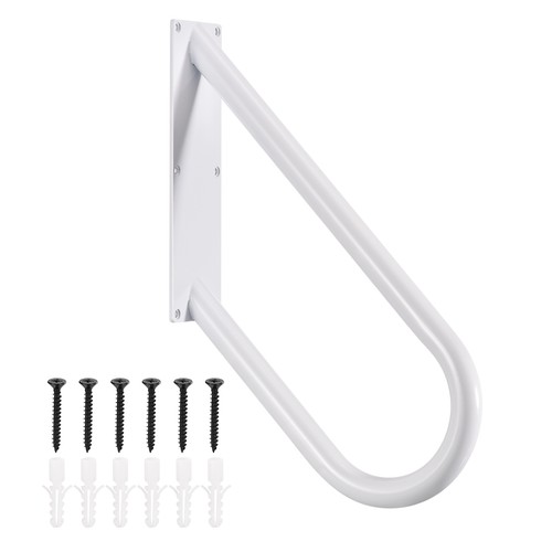 Shaped white hand - white, rails