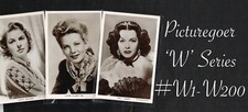 PICTUREGOER - 'W' Series ☆ FILM STAR ☆  1940s Postcard Selection #W1 to #W200