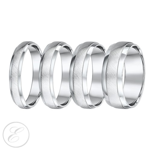 Platinum ring matt polished - matt, &