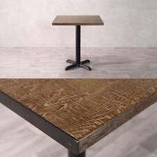 OAK TOP CAFE TABLE DARK WOOD RESTAURANT TABLE WITH CHOICE OF 6 BASE STYLES