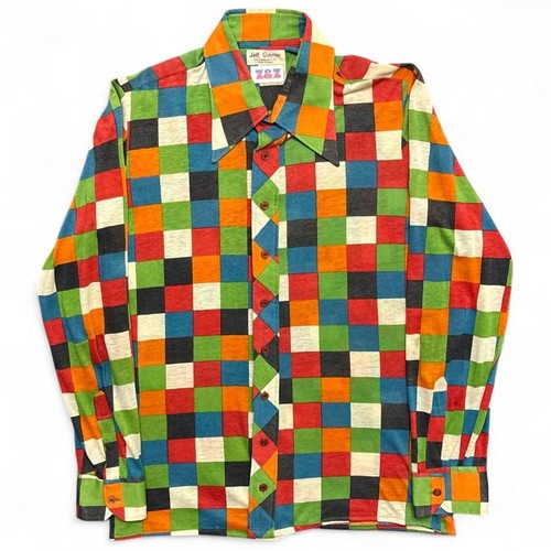 70s vintage disco shirt mens - 70s,