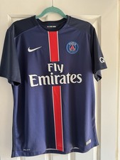 PSG Nike Genuine 2014 / 2015 Home Football Shirt Mens Large