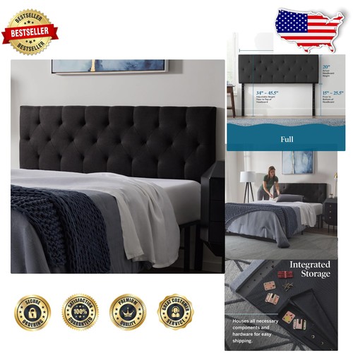 Black full headboard - full/xl,