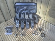 Delkim Txi D Bite Alarms X3 with Receiver and 3 Nightlights And D Loks Blue