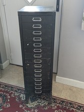 Stor 15 Drawer Green Metal