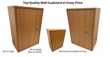 Wall Cupboard Lockable Flat Pack 56 x 38 x 24 Quality Versatile Office or Other