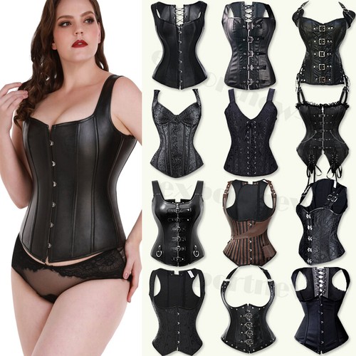 Women faux leather overbust - women,
