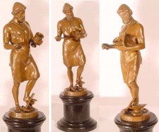 Bronze Figure, Signed, Hermann