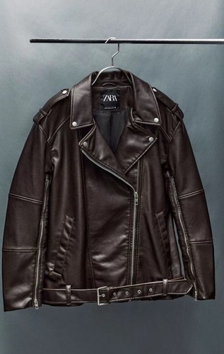 Zara faux leather biker - faux,