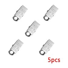 5x ID Badge Clips 30mm Alligator Spring Metal Clamps for Lanyards Badges Silver