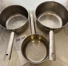 3  Quality CHEF SET Stainless Steel  Saucepans 14,18,20cm - Ref 167