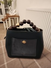Luella Grey Bead Handled Bag