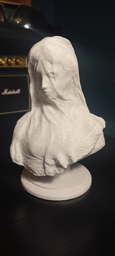 Veiled lady bust sculpture - veiled,