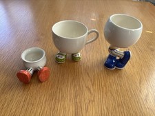 Vintage Carlton Ware Assorted Cups- Blue,Green And Orange