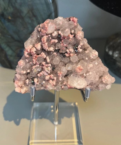 Pink dolomite pyrite on - pink,
