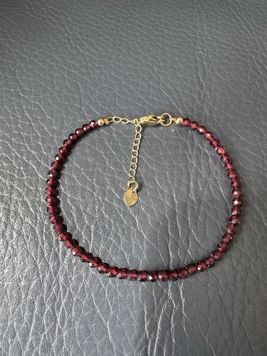 Genuine red garnet minimalist - garnet,