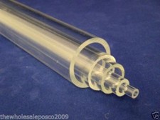 Clear Acrylic Tube 4",6" & 8 inch Long Lengths 5mm to 24mm Diameter Perspex Pipe