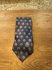 fred lenzo tie silk blue pattern