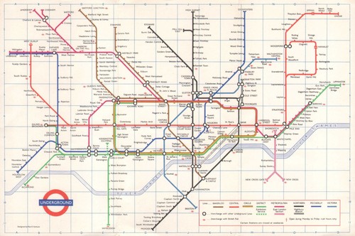 London underground tube - underground, map