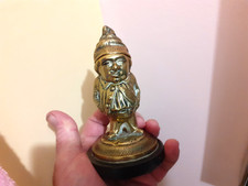 A Victorian Heavy Brass Gnome Match Holder/Striker c1880