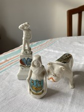 Two Crested China Figures And One Souvenir Bulldog