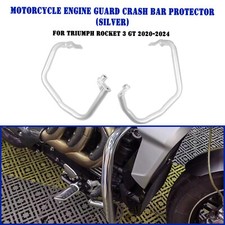 Silver Engine Frame Guards Protector Bar For Triumph Rocket 3 GT 2020-2024 21