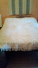 Heavy knitted cotton bedspread