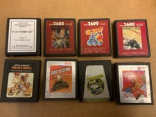 Vintage Atari 2600 Game Cartridges x 8 Job Lot - Inc. Frogger, Missile Command
