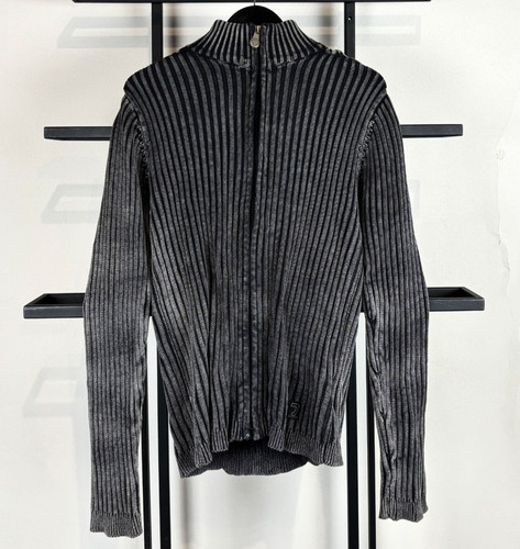 Mens y2k ribbed zip mock - y2k,