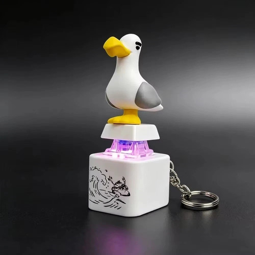 Seagull mine keychain button - seagull, keychain,button