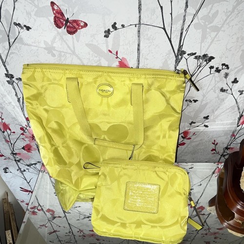 Coach yellow signature - coach,