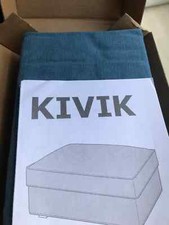 Ikea Kivik Tallmyra Blue Footstool Cover 905.579.09 NEW Chenille
