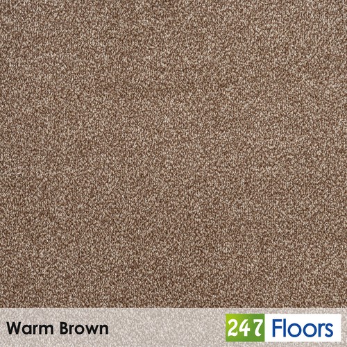 Warm brown soft saxony carpet - warm,